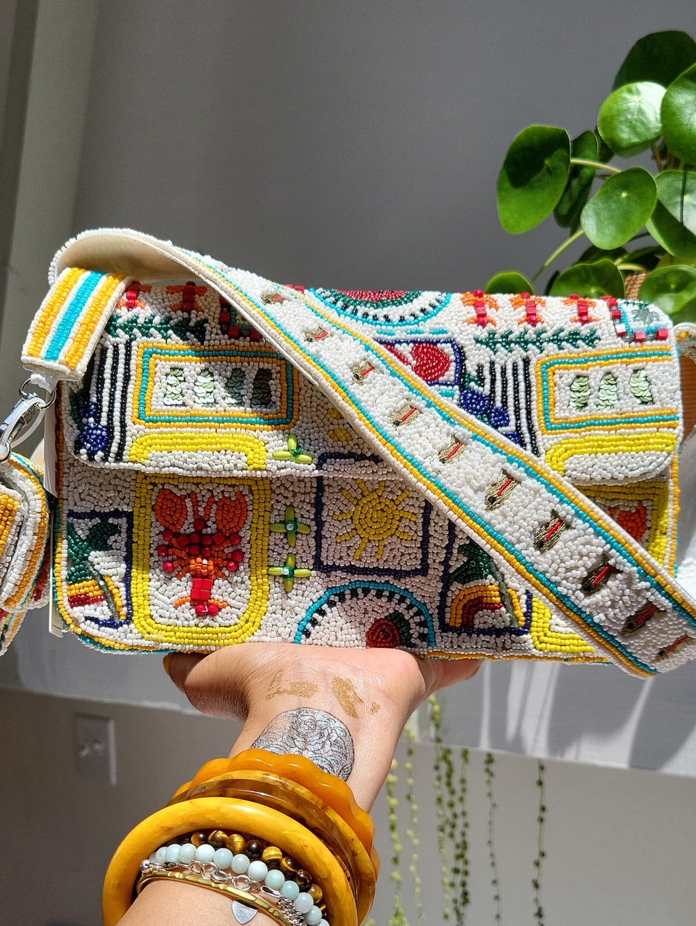 Viral beaded Lobster Ocean Fish Hearts Summer Sea Life Motif Shoulder Bag w/Mini - Picture 3 of 11